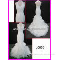 latest hot sell sleeveless wedding dress fashion mermaid halter beading layers beading Guangdong